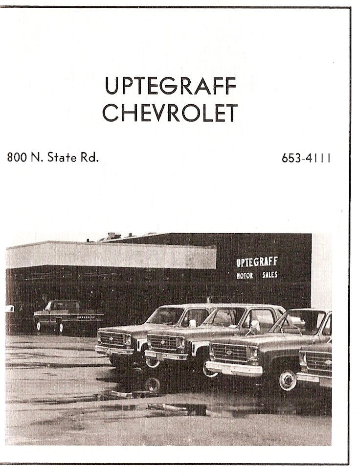 Uptegraff Chevrolet (Hank Graff Chevrolet) - 1973 Yearbook Photo (newer photo)